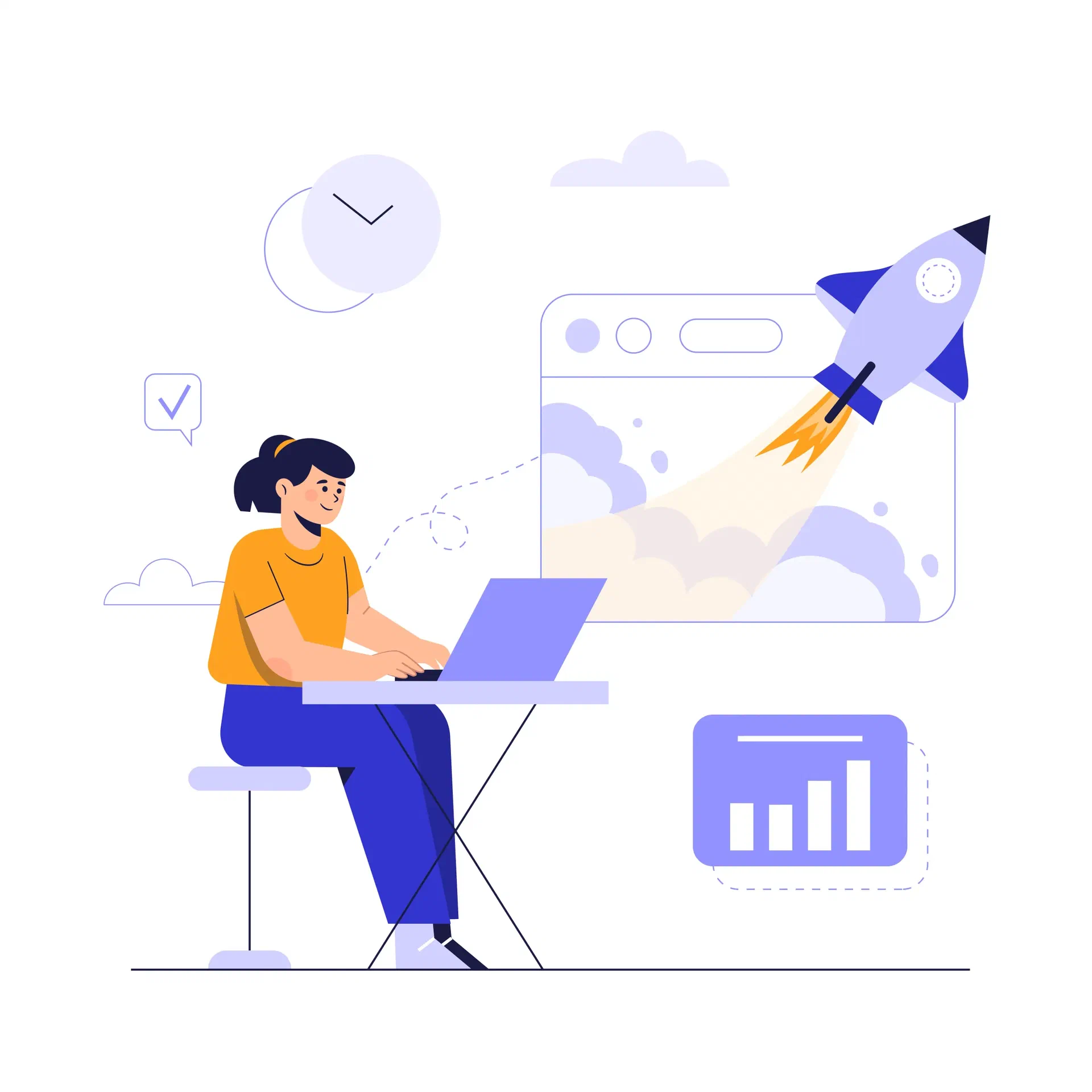 Illustration Digitale Arbeit